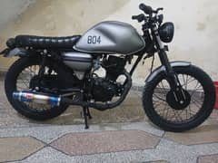 Honda 125 converted into cafe racer