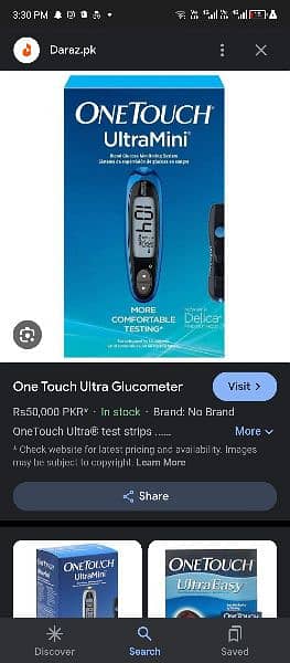 one touch ultra mini Glucometer 0