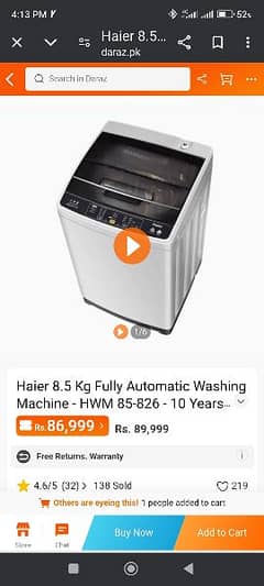 sale or exchange with semi automatic or manual washing machine
