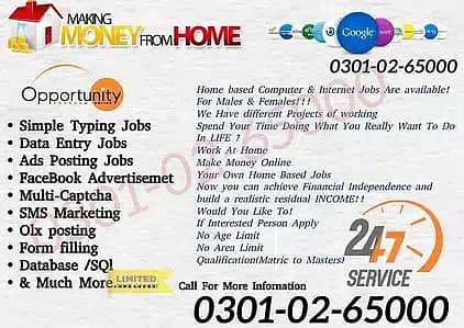 Males & females are hiring for real home base Multiple Data Entry jobs 1