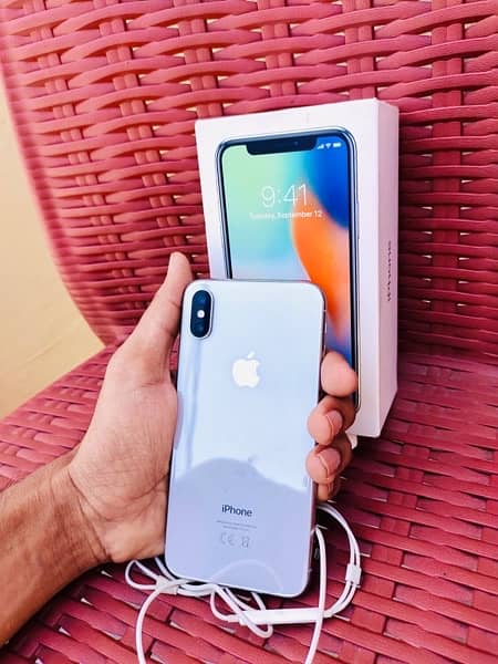 iPhone X 64gb PTA Approved with Box and original HandsFree IMEI Match 1