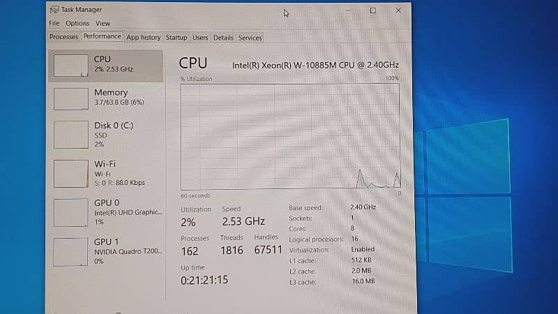 HP ZEEBOOK FURY 15 G7 MOBILE WORKSTATION XEON 64GB RAM 1TB SSD 4GB CAR 6