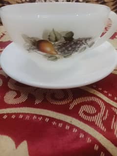 only one cup with saucer. france arcopal