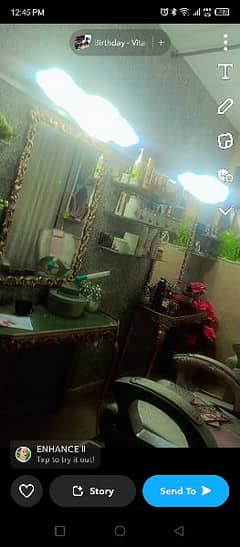 Beauty Salon at Sir Syed Chock in good location and in lush condition