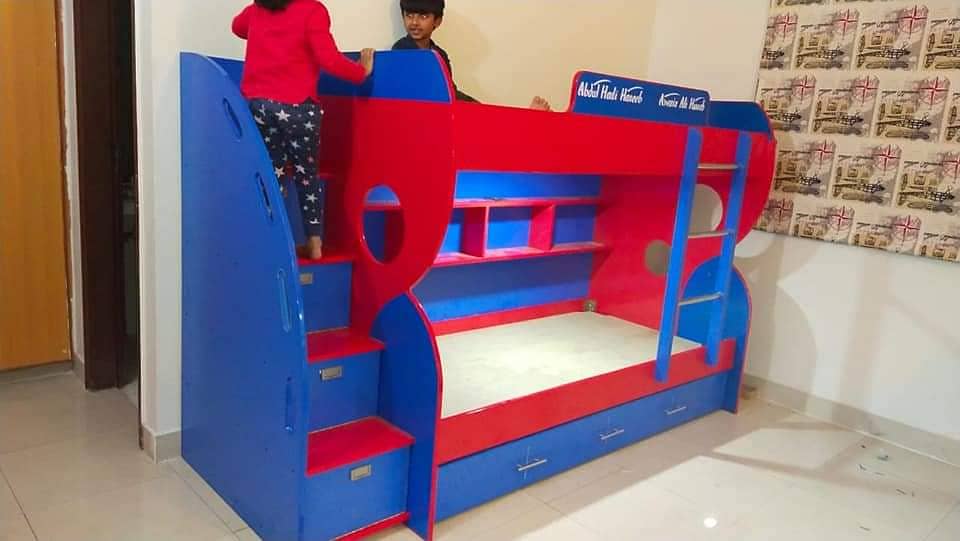 Bunk bed | Kid wooden bunker bed | Baby bed | Double bed | Triple bed 15