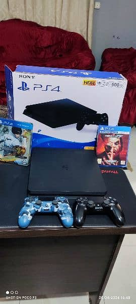 PS 4 Slim 500 GB with All accessories & Games 1