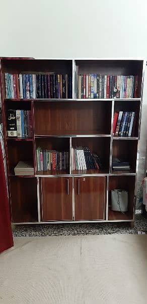 Book rack with two lockers 1