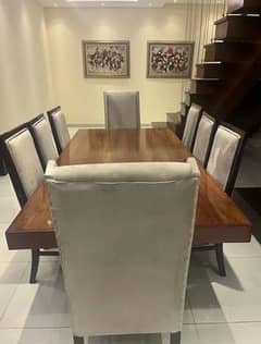 BRAND NEW SHEESHAM SOLID WOOD 8 CHAIR MASTER DINING TABLE