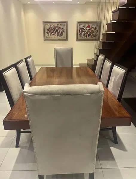 BRAND NEW SHEESHAM SOLID WOOD 8 CHAIR MASTER DINING TABLE 1