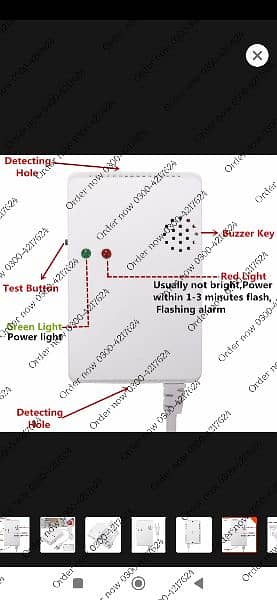 Gas alarm kitchen Gas Leak Alarm Monitor for home appliance Detection 0