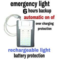 rechargeable emergency light automatic on of
