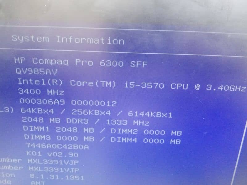 HP desktop core i5 3rd generation 03181061160 5