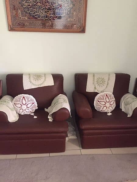 4 seater leatherite sofa set 2