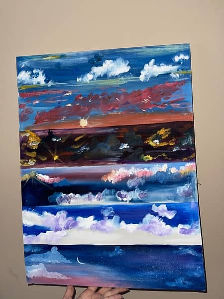 Multiple Skies canvas painting 2