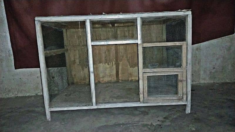 used wooden large cage for kabootar and hens 4