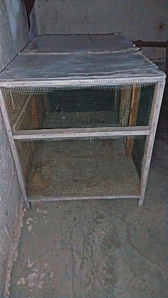 used wooden large cage for kabootar and hens 5