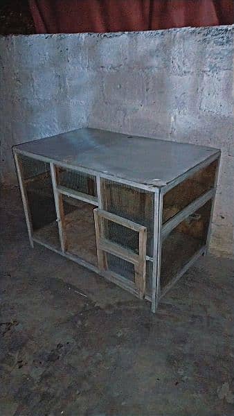 used wooden large cage for kabootar and hens 10