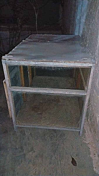 used wooden large cage for kabootar and hens 11