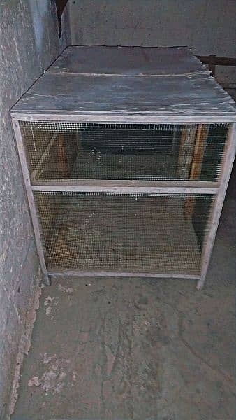 used wooden large cage for kabootar and hens 12