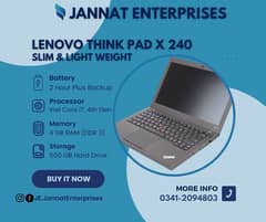 Lenovo ThinkPad X240,Core i5 4th Gen - 4GB RAM/256 SSD - 12.5" Display