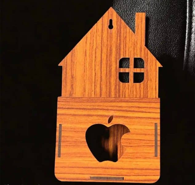 6 wooden wall mobile phone charging holder 0