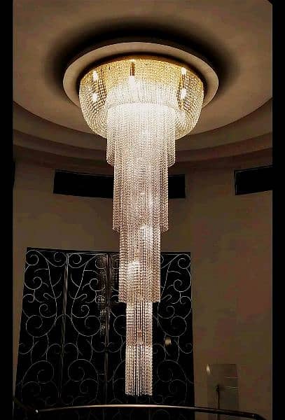 Fanoos crystal chandelier k9 jhummar hanging lights lamps lobby 3