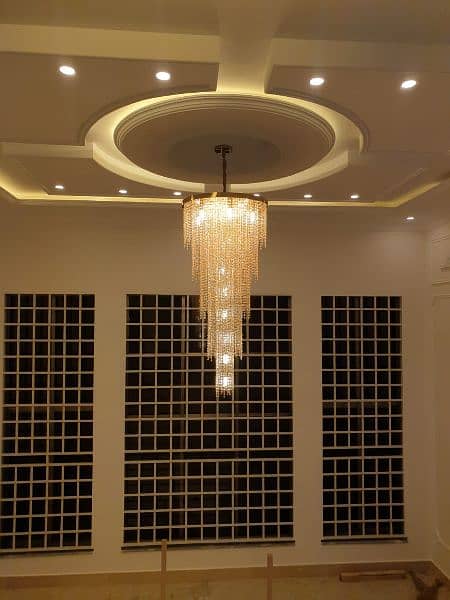Fanoos crystal chandelier k9 jhummar hanging lights lamps lobby 5