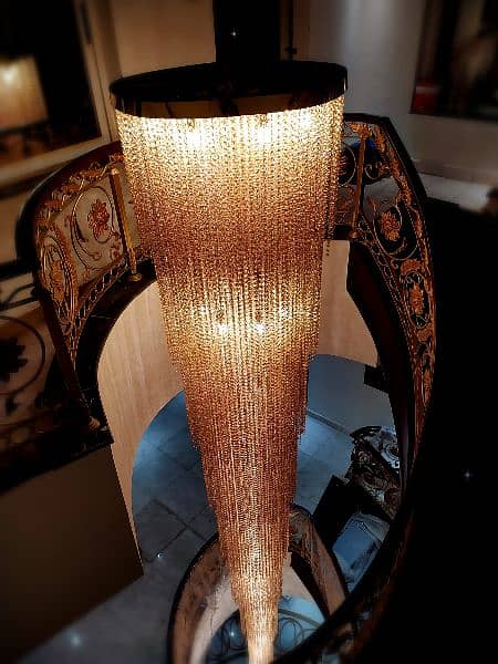 Fanoos crystal chandelier k9 jhummar hanging lights lamps lobby 8