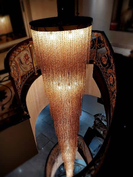 Fanoos crystal chandelier k9 jhummar hanging lights lamps lobby 7