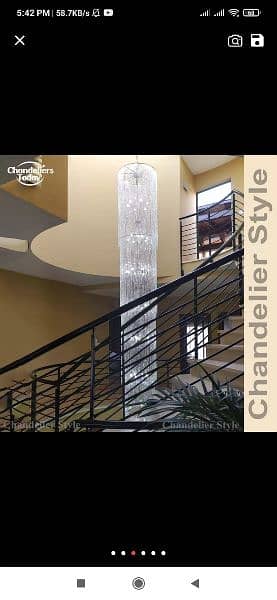 Fanoos crystal chandelier k9 jhummar hanging lights lamps lobby 9