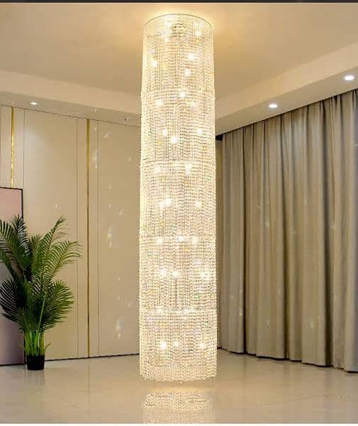 Fanoos crystal chandelier k9 jhummar hanging lights lamps lobby 13