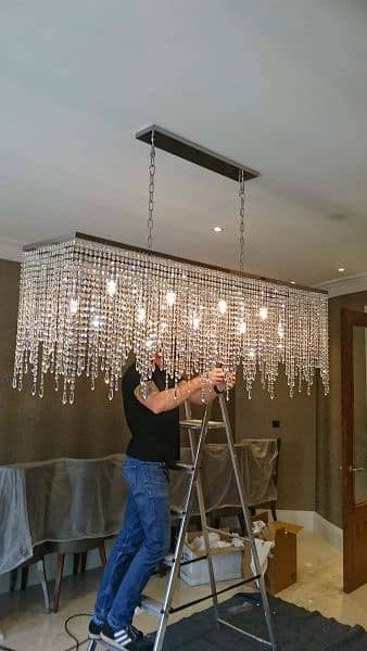 Fanoos crystal chandelier k9 jhummar hanging lights lamps lobby 15