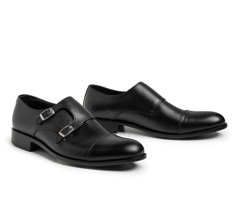 SLO Men's Pirlo Black Leather Formal Shoes 1