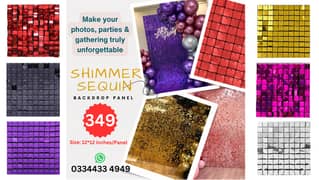 Shimmer Backdrop Panel for Decoration, Signboards, Parties, Interior