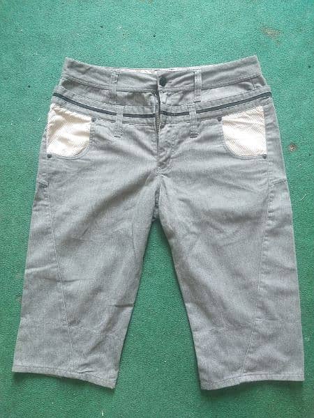 Trendy Jeans Shorts in Gray Color 0