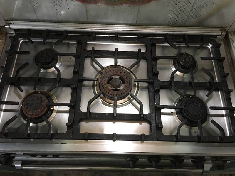 Gas Cooker Oven Grill with 5 Burners + Good Used Conditio 13