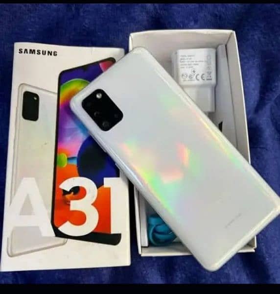 Samsung a31 4/128 lush condition no open repair with charger box 1