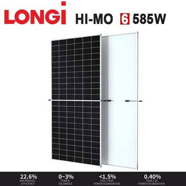 Longi 585w HiMo6 X6 Explorer Series Panels - Original Company Imported 0