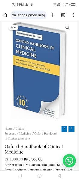 Oxford Handbook Of Clinical Medicine 10th edition 2