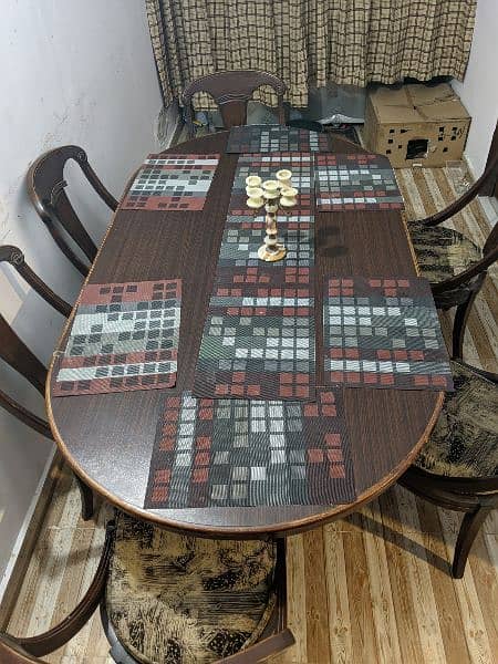 Sheesham Wood Dining Table with 6 Chairs: Great Price! 1