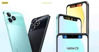 Realme C51 for sale 4/64 in best price in sealed box with warranty