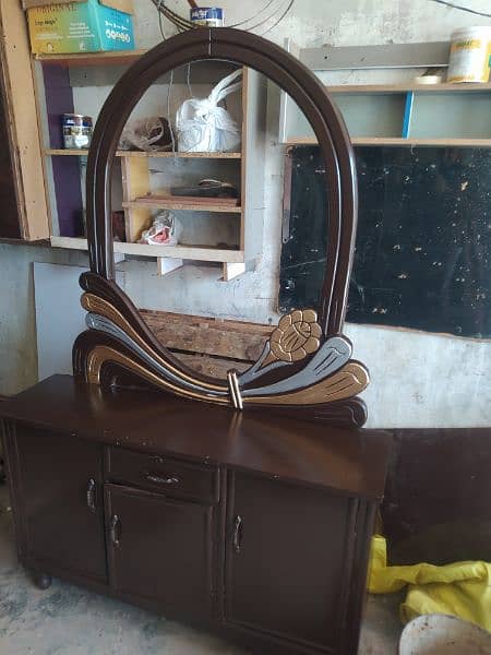 Bed, Dressing table,showcase for sale 3