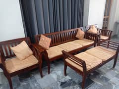 7 Seater Wood Sofa Set || Chocolate brown colour || Pure Sheesham Wood