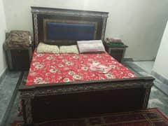King Double bed with site table and dressing