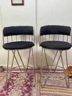 2 Iron Stool Chairs 0