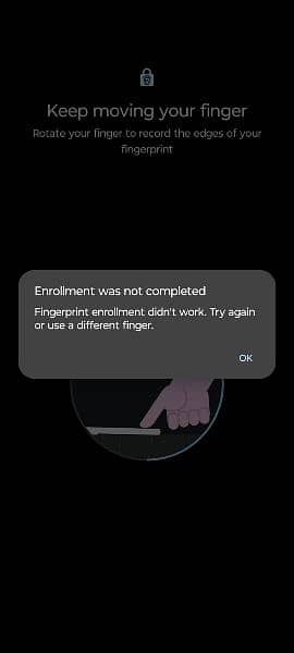 fingerprint not enrolled i fix it 1