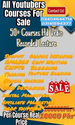 ALL YOUTUBER COURSES FOR SALE IN CHEAP RATE