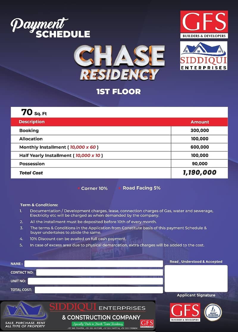 CHASE RESIDENCY By GFS Flat For Sale 6