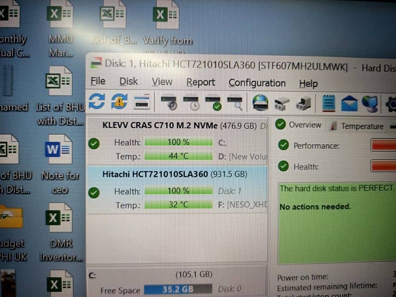 Hitachi 1 tb Hard Disk %100 Health - 1tb Hard Drive - Desktop HDD 4
