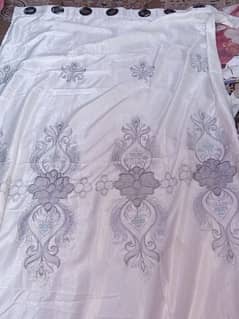 white color perday silver embroidery 0